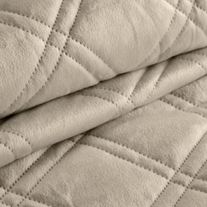 Narzuta 220 x 240 Pikowana Welurowa Luiz8 Beżowy