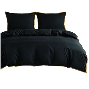 Pościel 200 x 220 3cz Gładka Z Koronką Brandon 04