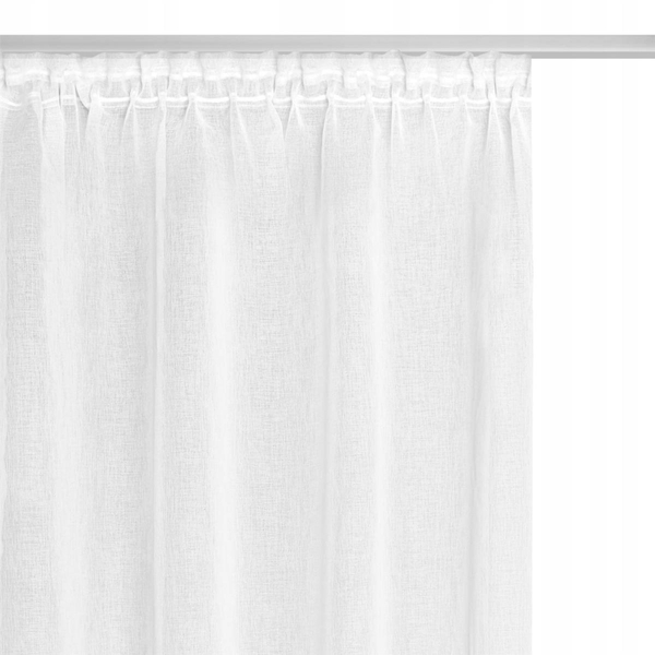 Curtain 140 x 270 Decorative Stone Tape White