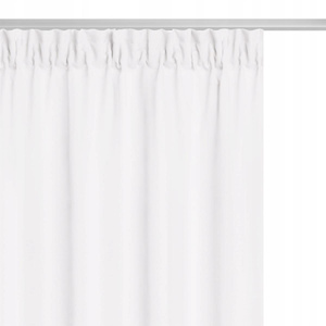 Zasłona 140 x 270 Dekoracyjna Taśma Viva Biały