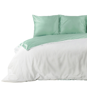 Bedding 160 x 200 3pc Satin Nova3 White + Mint