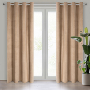 Curtain 140 x 250 Decorative Velvet Melanie C.Beige