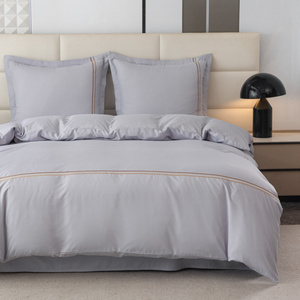 Pościel 200 x 220 3cz Gładka Z Haftem Lumera 05