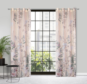 Zasłona 140 x 250 Dekoracyjna Elma Róż+Ziel