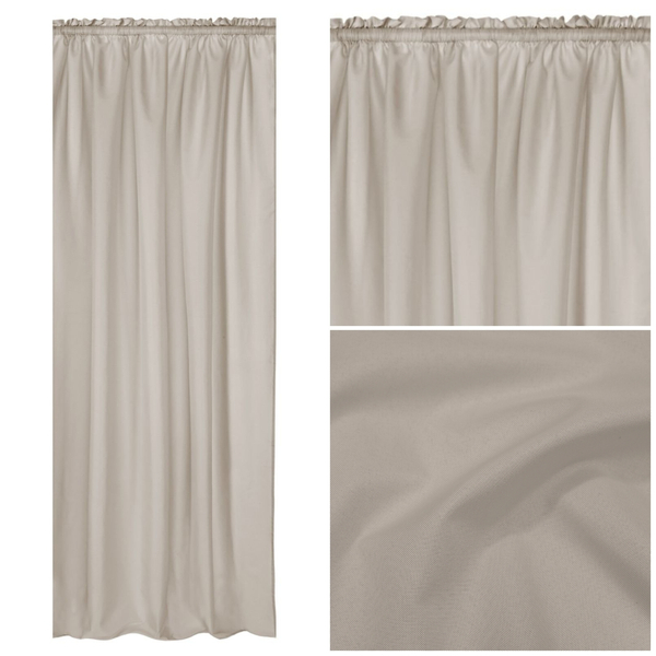 Zasłona 140 x 250 Ogrodowa na Taśmie Gaia Taupe