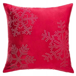 Poszewka 45 x 45 Dekoracyjna Świąteczna Śnieżka Cz