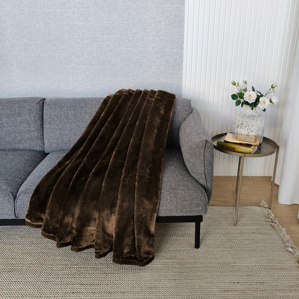 Koc 160 x 200 Akrylowy Jednolity Ciepły Yasemin 03