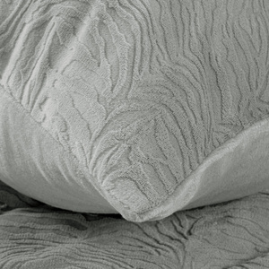 Bedding 140x200 2pc Microfiber Stamped Flano Silver