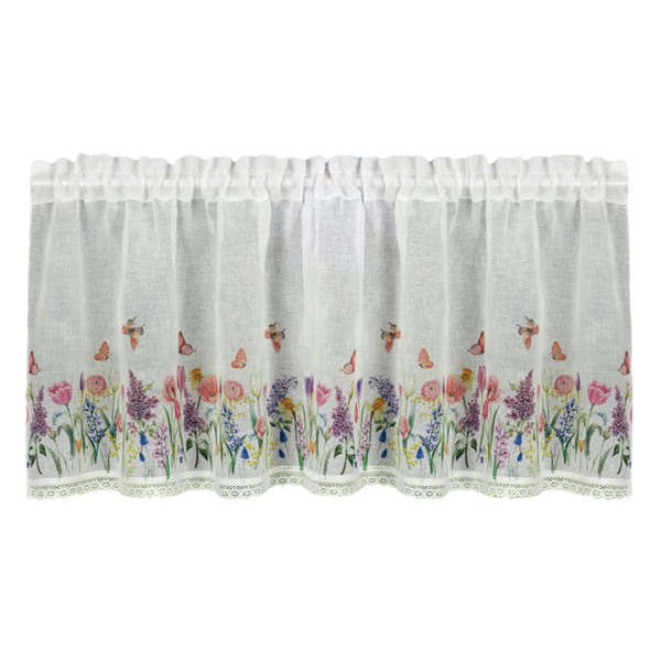 Curtain 60 x 150 Decorative Ready Bella White+Pink