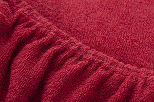 Terry sheet with elastic 019_D Maroon 180x200
