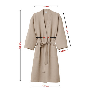 Gofer Unisex Cotton Bathrobe Vizzy L 02 Beige