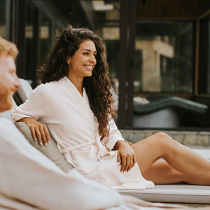 Szlafrok Gofer Bawełna Unisex Vizzy S 01 Biały