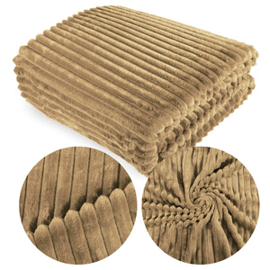Blanket 200 x 220 Microfiber Embossed Ardea Stripes 58