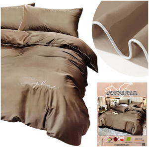 Bedding set 220 x 200 3 pcs with Areta 08 embroidery