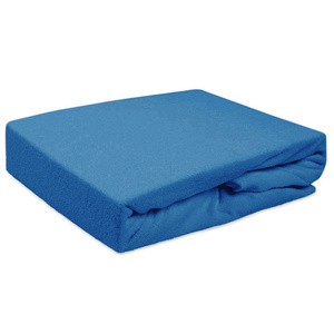 Terry sheet with elastic 017_D Cornflower 80x160