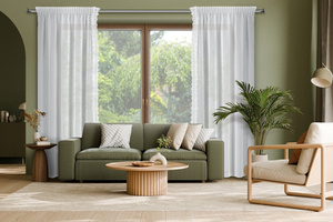 Zasłona 140 x 270 Dekoracyjna Gotowa KAJA 2szt Bia