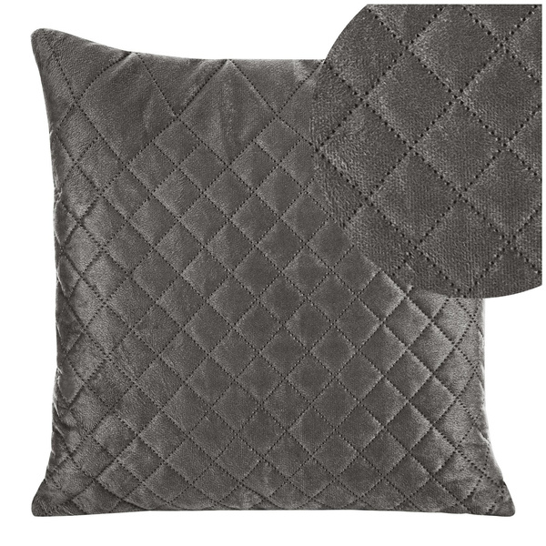 Poszewka 40 x 40 Pikowana Velvet Luiz3 Grafit