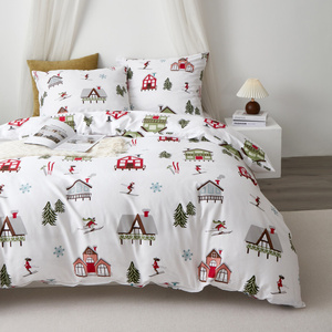 Bedding 140 x 200 2cz Satin Cotton Skiing