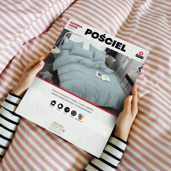 Pościel 220 x 200 3cz Mikrofibra w Pasy Eusebia Home 14