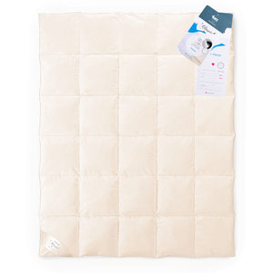 Kołdra 155 x 200 Ciepła Classic Pierze Krem