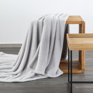 Blanket 70 x 160 Microfiber Lamb Lori Silver