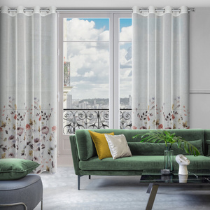 Lavin Curtain with Eyelets 140 x 250 White + Powder Pink