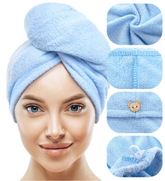 Turban 65 x 25 Microfiber Towel Aki Blue