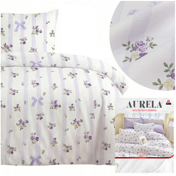 Pościel 140 x 200 2cz Satyna Bawełniana Aurela 02