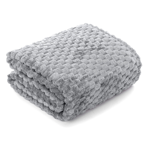 Koc 200 x 220 Mikrofibra Tłoczona Pluszowa Ala Plastry 3D 08