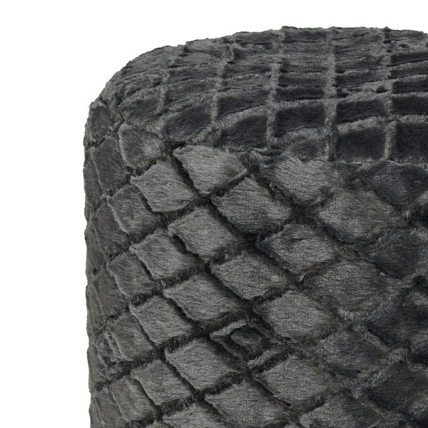 Luxima Decorative pouf height 45 Romby Graphite