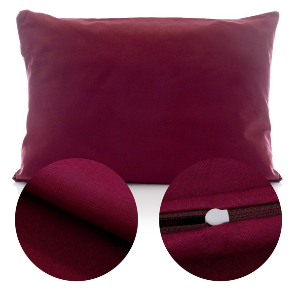 Cotton pillowcase 50 x 70 Uniform Ola Maroon Maroon