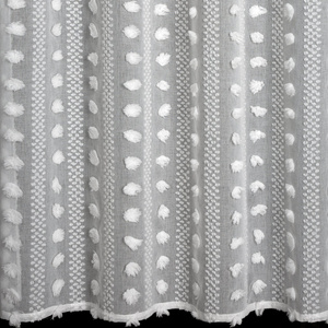 Zasłona 140 x 250 Dekoracyjna Przelotki Elenor Bia