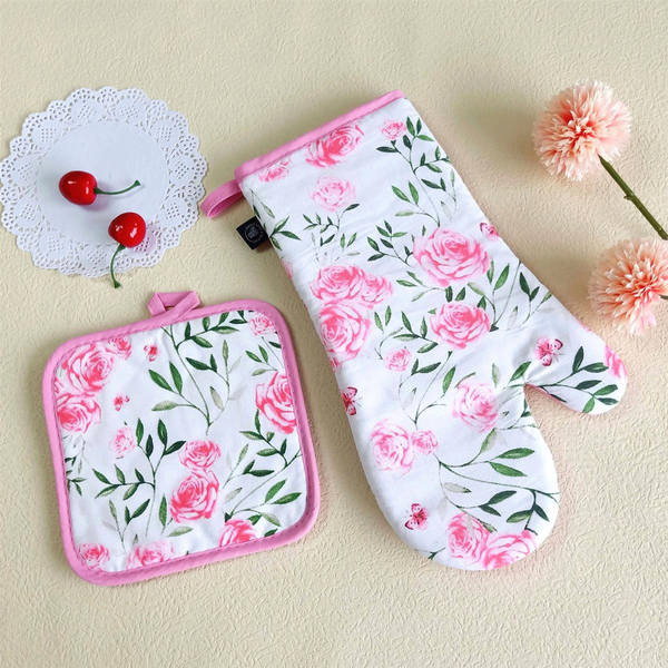 Kitchen Glove 18 x 33 Set of Roses