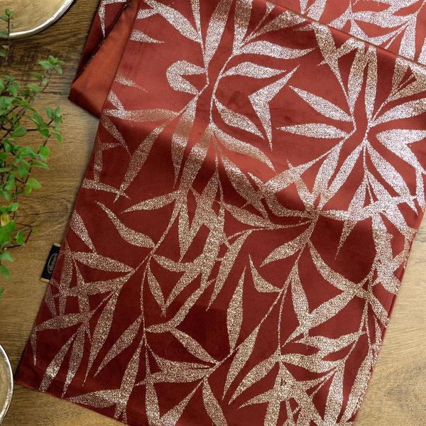 Bieżnik 35 x 140 Dekoracyjny Velvet Blink15 Cegla