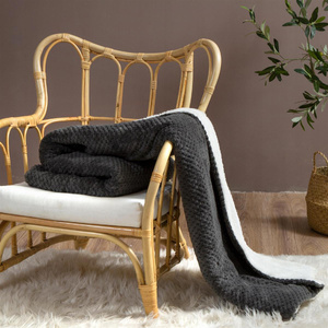 Blanket 150 x 200 Microfiber Lamb Sherpa Graphite