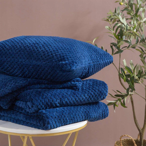 Blanket 150 x 200 Microfiber Jacquard Monte Navy Blue