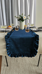Table Runner 40 x 180 Decorative with Ruffles Ligia 09