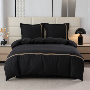 Pościel 200 x 220 3cz Gładka Z Haftem Lumera 08