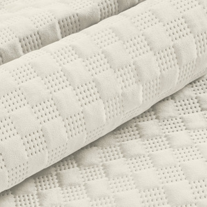 Quilted Velvet Bedspread Sofia4 Cream 220 x 240