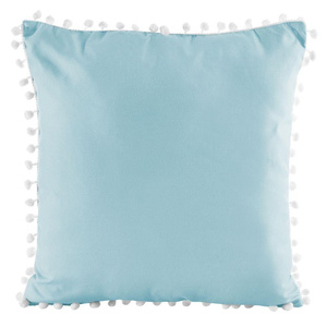 Decorative Pompon Pillowcase Astec 1 40 x 40 Blue