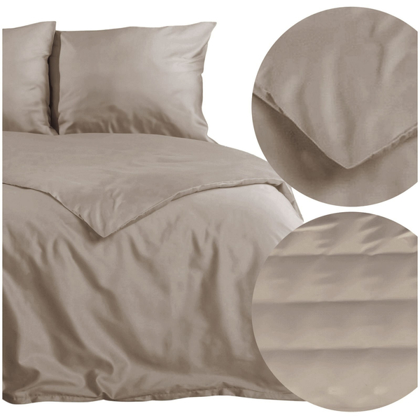 Pościel 180 x 200 3cz Satynowa Nova3 Beżowy