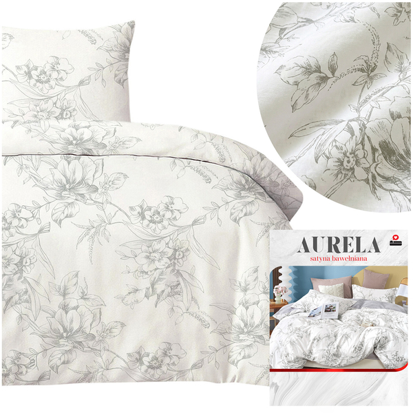 Pościel 140 x 200 2cz Satyna Bawełniana Aurela 04