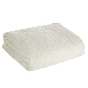 Quilted Decorative Bedspread 200 x 220 Len4 Cream
