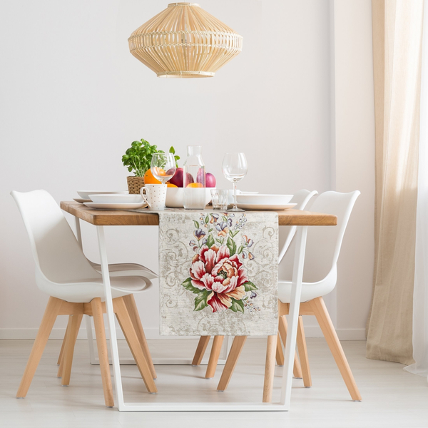 Bieżnik 40 x 100 Dekoracyjny Gobelinowy 1182 Czerw