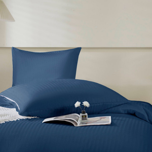 Bedding 160 x 200 3pc Cotton Adamashek Navy Blue