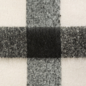 Mohair Blanket 130 x 170 with Fringes Mohair 7 Black+K