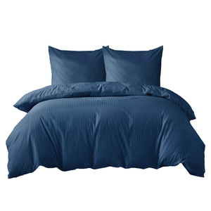 Bedding 160 x 200 3pc Cotton Adamashek Navy Blue