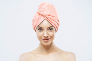 Turban 65 x 25 Ręcznik Mikrofibra Aki Morela