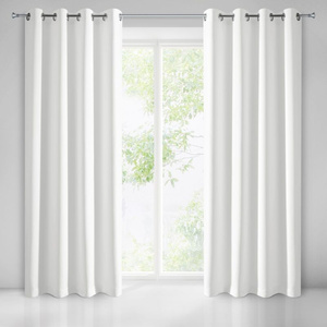Curtain 135 x 250 Decorative Blackout Logan White