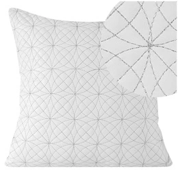 Poszewka Z Haftem Hazel 38 x 38 x 8 Jasnopopielaty